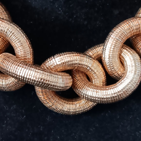 Natasha Gold Tone Chunky Link Necklace - Picture 3 of 4